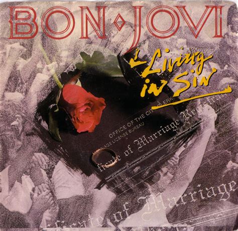 Bon Jovi Living In Sin 1988 Vinyl Discogs