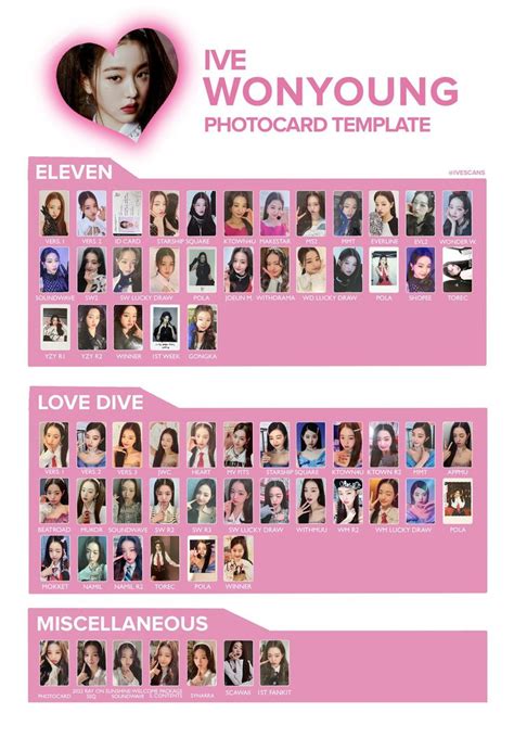 IVE PHOTOCARDS On Twitter Photocard Photo Card Template Photo Cards