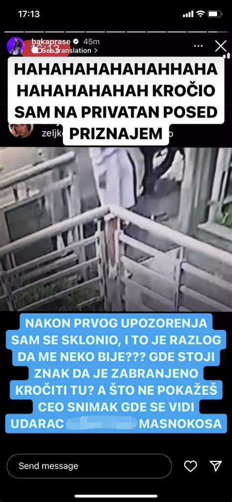 Baka Prase uzvraća udarac Željku Mitroviću Optužuje ga i ismeva