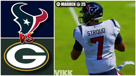 Texans Vs Packers Week Simulation Madden Rosters Youtube