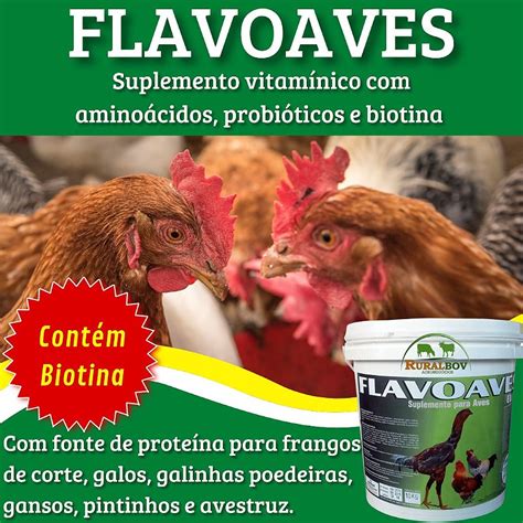 Ruralbov Flavoaves Aminoaves N Cleo Para Aves Frangos Caipira Pinti