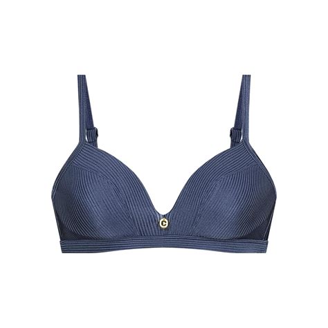 Ten Cate Beach Shiny Triangle Bikini Top Dames Blauw Kopen