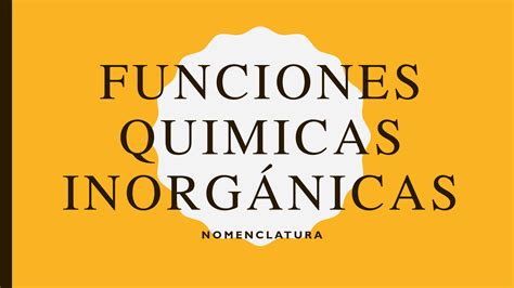 SOLUTION Funciones Quimicas Inorganicas Studypool