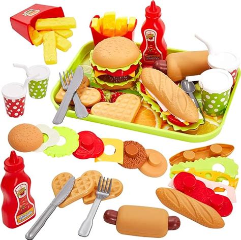 Buyger Cocina Alimentos Comida Juguete Bandeja Hamburguesas Y S Ndwich