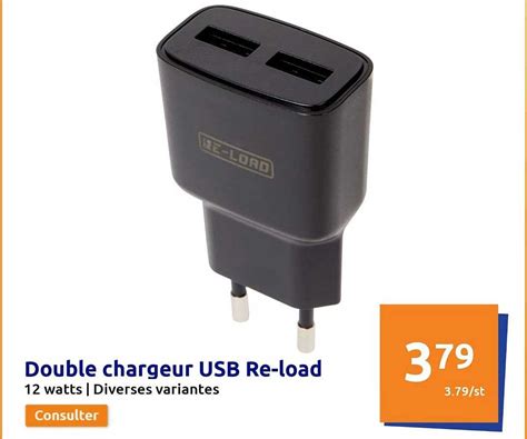 Promo Double Chargeur Usb Re Load Chez Action Icatalogue Fr