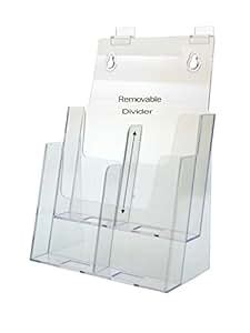 Amazon Marketing Holders Clear Acrylic Tier Slatwall Brochure