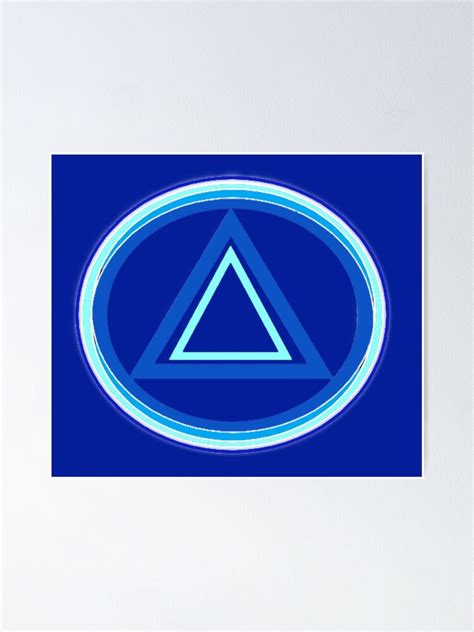 Triangle Inside Circle Alcoholics Anonymous Symbol Abstract Blues Poster For Sale By