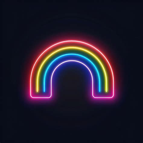 Rainbow neon light disk. | Premium Photo Illustration - rawpixel