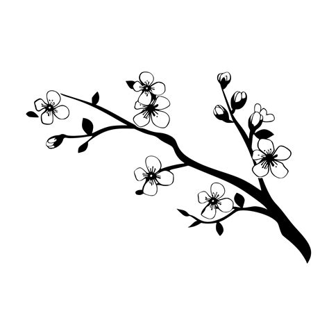 Cherry Blossom Branch SVG File For Cricut Silhouette Laser Machines