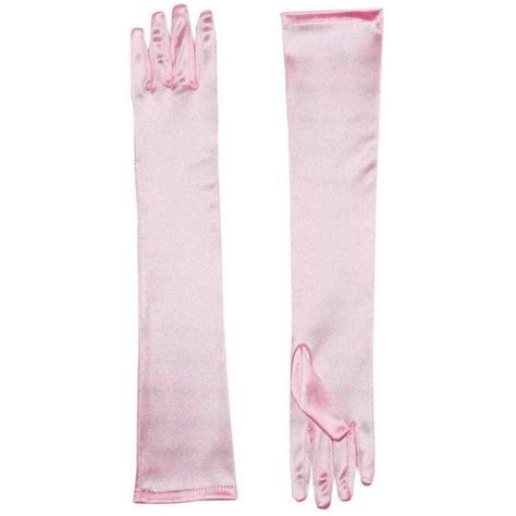 Adults Deluxe Pink Satin Opera Gloves Liked On Polyvore Featuring