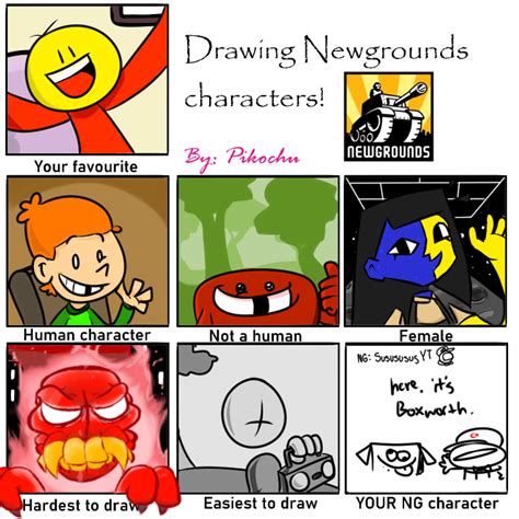 drawing newgrounds characters meme  sususususman