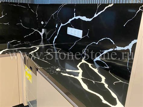 Угловая кварцевая столешница для кухни Avant Quartz 7600 Калакатта ле ...