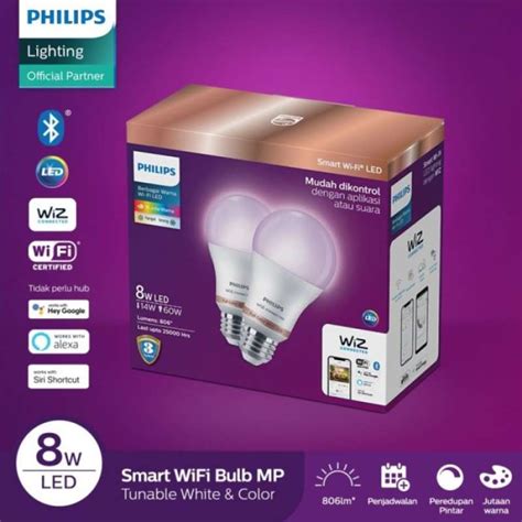 Promo Philips Lampu Smart Wifi Led Multipack W Tunable Color Warna