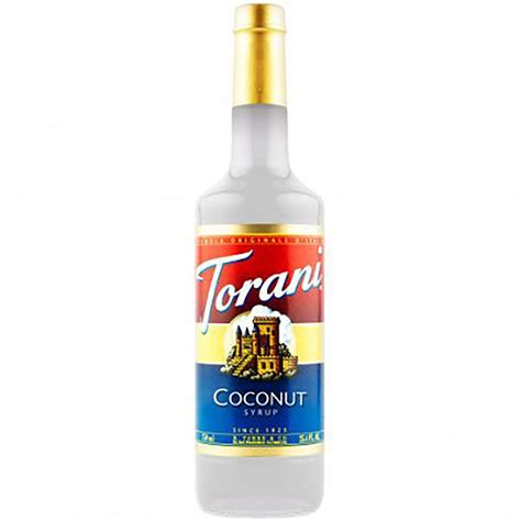 Torani Coconut Syrup 750 Ml Plastic Bottle S