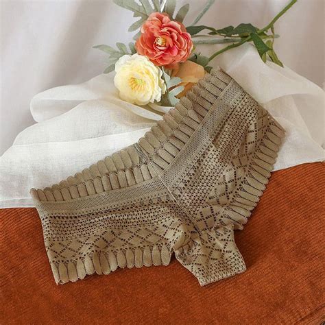 Nsendm Lace Panties Women Panties High Waist Plus Size Female Underwear Lift Lingerie Teal