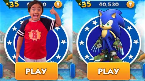 Tag With Ryan Vs Sonic Dash Kaji Ryan Vs Sonic Dash Boscage Maze