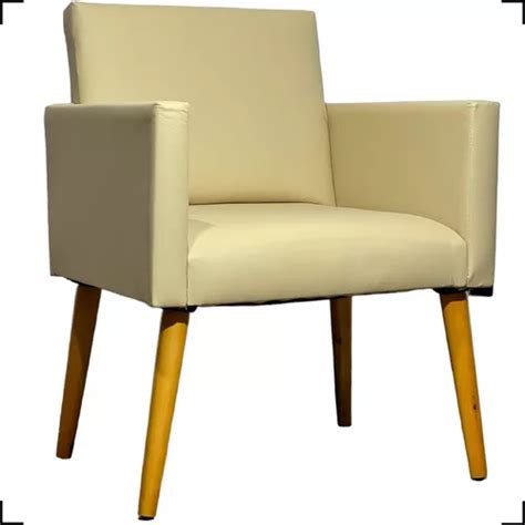 Silla de recepción sillón decorativo para sala de estar colores corino color nude MercadoLibre