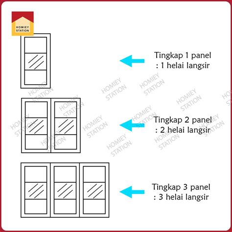 Premium Style Hook Type Langsir Curtain Semi Blackout Langsir Pintu