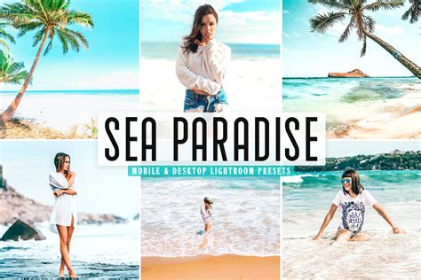 蓝绿色自然色调LR调色预设 Sea Paradise Mobile Desktop Lightroom Presets 设计小咖