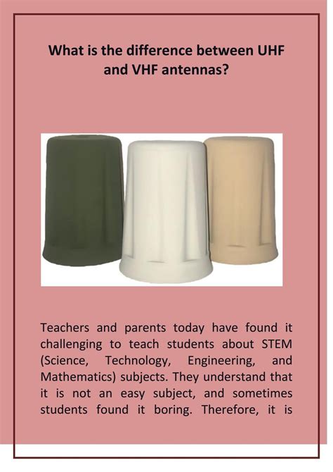 What is the difference between UHF and VHF antennas? by Antennas.us - Issuu