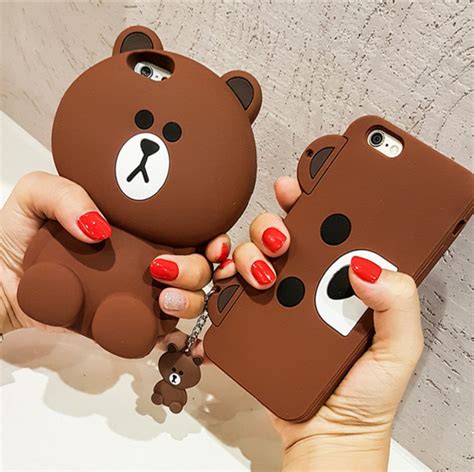 Cute D Teddy Bear Soft Silicone Funny Case Cover For Iphone S S