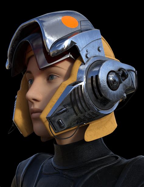 Talon V Wing Pilot Helmet For Genesis 8 Daz 3d