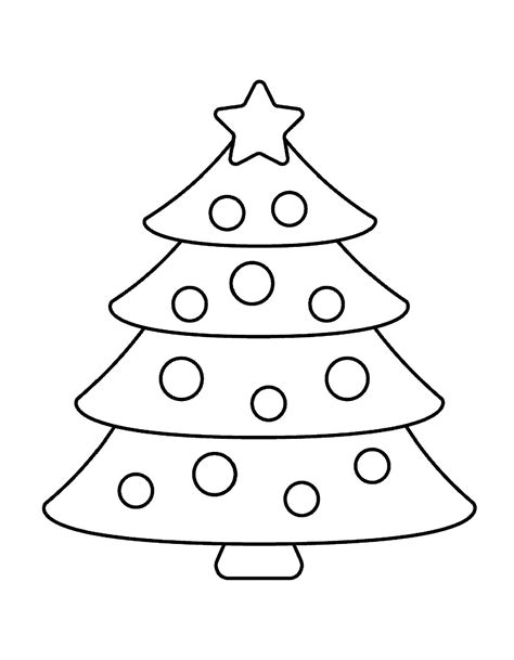 Christmas Tree Coloring Page Etsy Canada