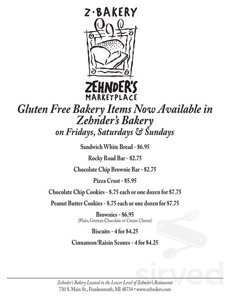 Zehnder's of Frankenmuth menus in Frankenmuth, Michigan, United States