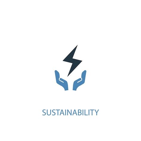 Premium Vector Sustainability Concept 2 Colored Icon Simple Blue