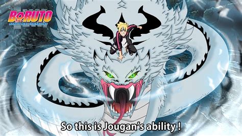 Boruto Uses Jougan God Eyes To Control Mountain Snake Lord New