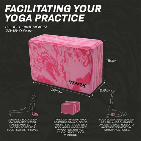 Rdx Rp Eva Foam High Density Non Slips Yoga Block Rdx Sports