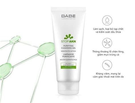 SỬA RỬA MẶT BABE STOP AKN PURIFYING CLEANSING GEL ML DN Cosmetics Mỹ Phẩm chính hãng