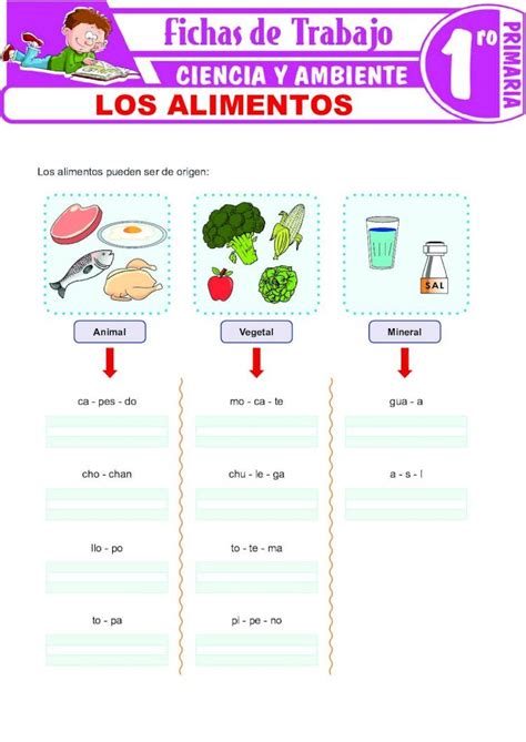 Pdf Los Alimentos Fichas De Trabajo Colorea Y Encierra Con Una