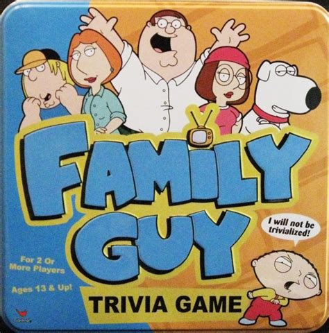 Family Guy Trivia Board Game Tin Edition - Used - Team Toyboxes