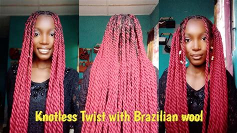 Detailed Knotless Twist With Brazilian Wool Yarn Brazilianwool