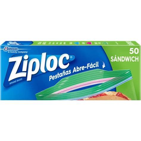 Ziploc con 50 Bolsas para Sandwich Papelería Lumen