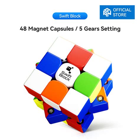 Gan Swift Block 355S Magnetic 3x3 Beginners Cube Puzzle Toys Shopee