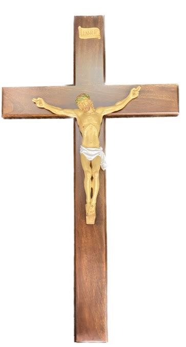 Crucifix Wall Mahogany Cm Crucifixes Cm Pleroma Christian