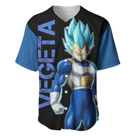 Vegeta Blue Baseball Jersey Dragon Ball Z Baseball Jersey Anime