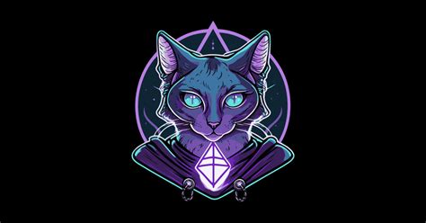 The Warlock Cat Dungeons And Dragons Sticker Teepublic