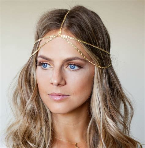 Chain Headpiece Head Chain Double Chain Headpiece Lovmely