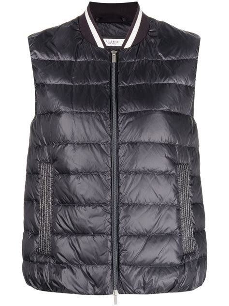 Peserico Zip Up Puffer Vest Farfetch