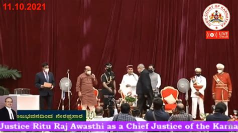 Justice Ritu Raj Awasthi Takes Oath As Chief Justice Of Karnataka High