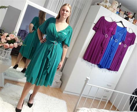 Haljina Kratka Kraljevsko Plava Sa čipkom Elegant Shop