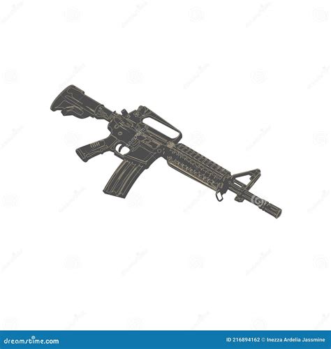 Illustration Vector Graphic Of Assault Rifle Stock Vector Illustration Of Graphic Military