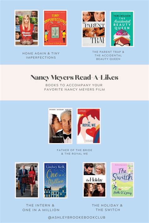 Ashley Brooke Book Club Nancy Meyers Nancy Meyers Movies Book Club