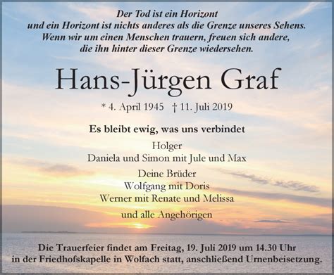 Traueranzeigen Von Hans J Rgen Graf Schwarzw Lder Bote Trauer