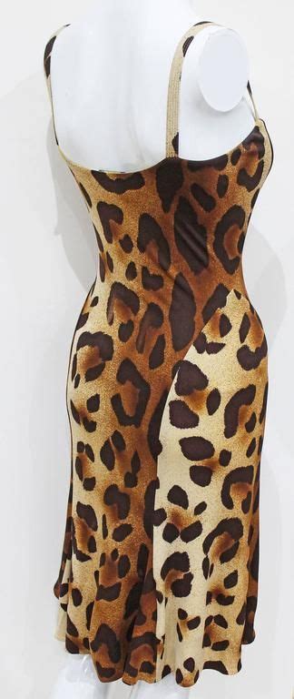 90s Gianni Versace Leopard Print Bodycon Dress