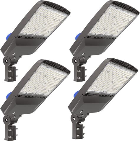 HYPERLITE 4 Pack 200W LED Parking Lot Lights LED Shoebox Light With