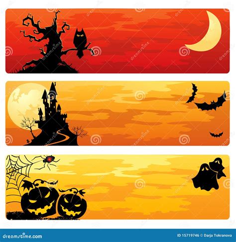 Halloween Banners Royalty Free Stock Image Image 15719746